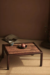 bamboo tea table, pearwood tea table, handcrafted bamboo furniture, gongfu tea stand, tea ceremony furniture, japanese low table, wood engraving art, Piexlculpt Studio, natural home decor, tea tray table