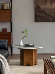 organic timber pillar, solid wood pedestal stand, rustic display table, handcrafted wooden pedestal, natural wood furniture, minimalist timber accent, wabi-sabi furniture, Piexlculpt studio