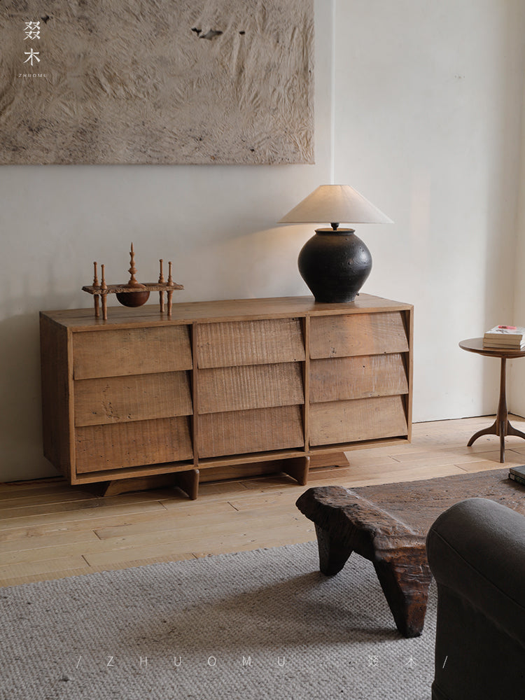 solid wood cabinet, reclaimed wood sideboard, vintage wood furniture, handmade wood storage, rustic sideboard, wabi-sabi furniture, reclaimed timber furniture, artisan wood cabinet, boho wood decor