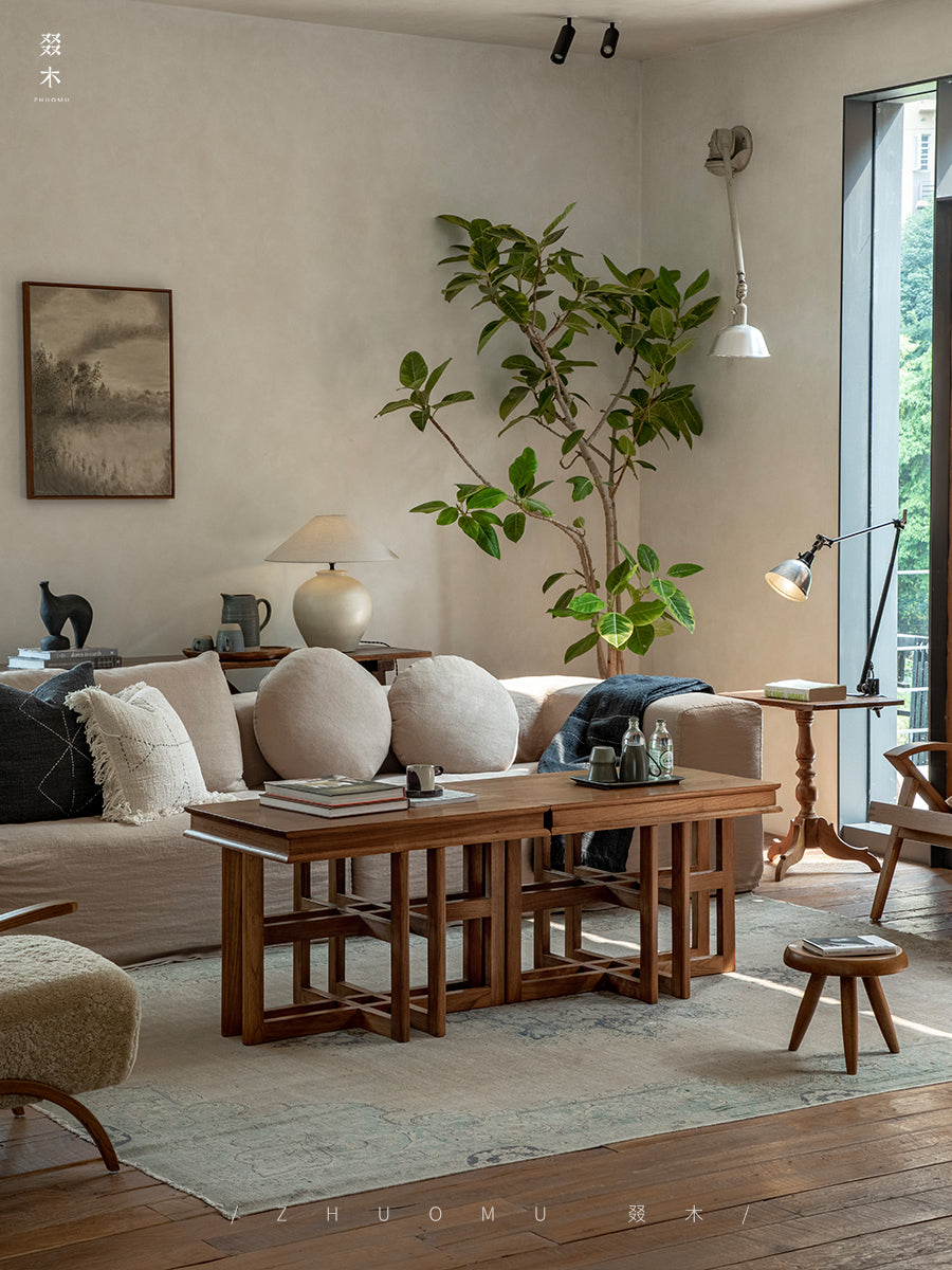 rin square table, solid teak table, wabi sabi furniture, japanese minimalist furniture, handcrafted wood accent table, piexlculpt studio, zen furniture, solid wood tea table, architectural side table, teak display table