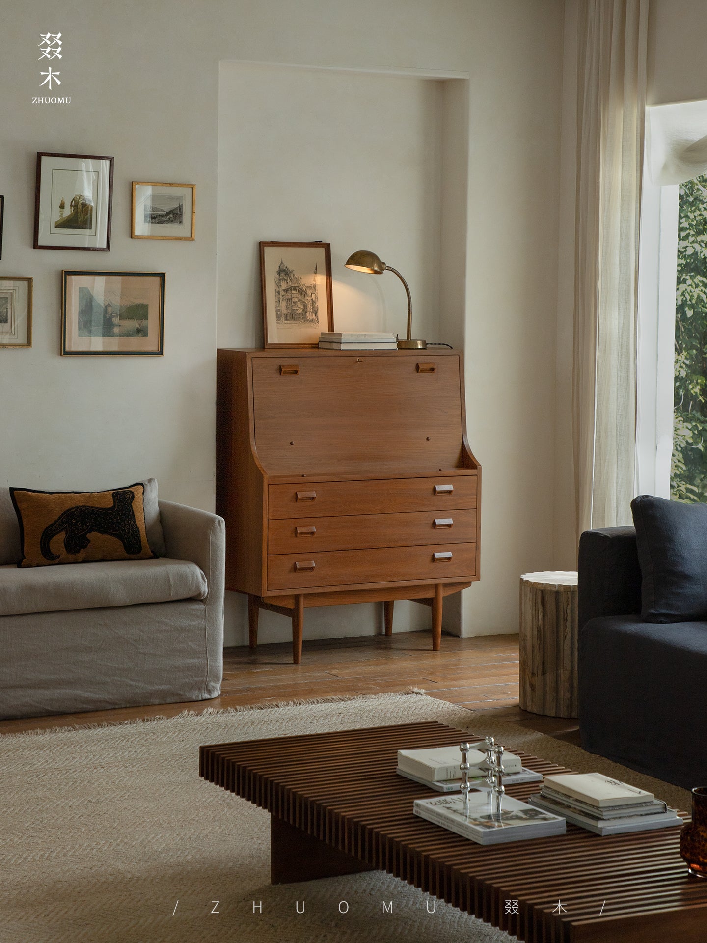 mid century secretary desk, teak writing cabinet, danish modern furniture, mcm teak desk, handcrafted wood furniture, vintage writing bureau, solid wood secretary desk, scandinavian teak furniture, minimalist wood desk