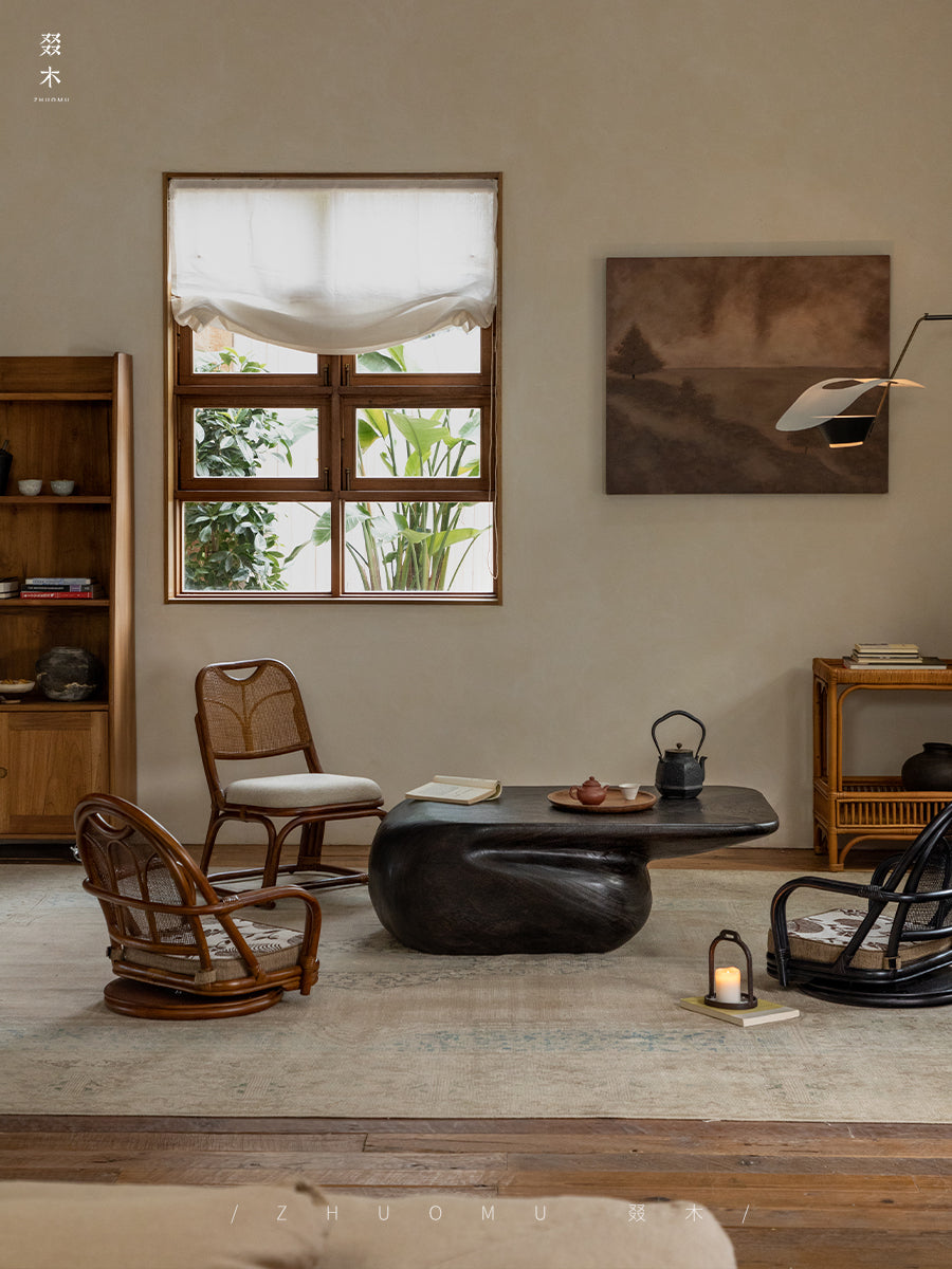 wood coffee table, sculptural wood furniture, solid wood center table, organic form coffee table, handmade wooden table, rustic artisan furniture, modern natural decor, carved wood centerpiece, solid wood art furniture