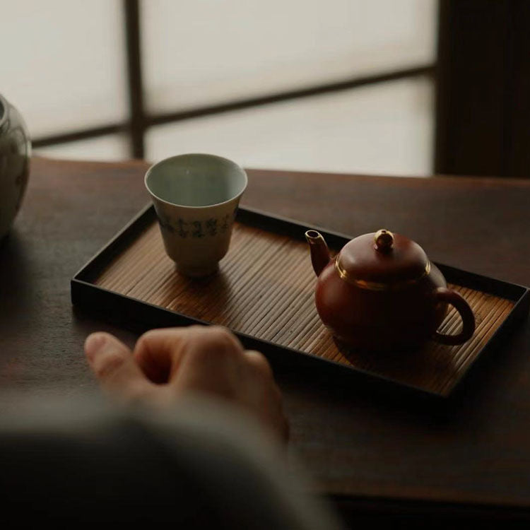 The Yunshi Bamboo Tray by Piexlculpt combines natural bamboo warmth with refined tin edging. Handcrafted with minimalist design and subtle textures, it embodies the quiet harmony of wabi-sabi aesthetics