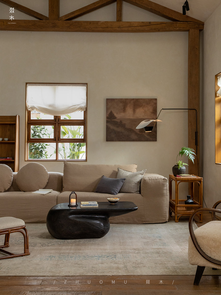 wood coffee table, sculptural wood furniture, solid wood center table, organic form coffee table, handmade wooden table, rustic artisan furniture, modern natural decor, carved wood centerpiece, solid wood art furniture