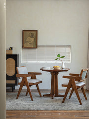 Chandigarh chair, rattan wood furniture, modernist wooden furniture, handwoven armchair, solid wood dining chair, minimalist home decor, mid-century design