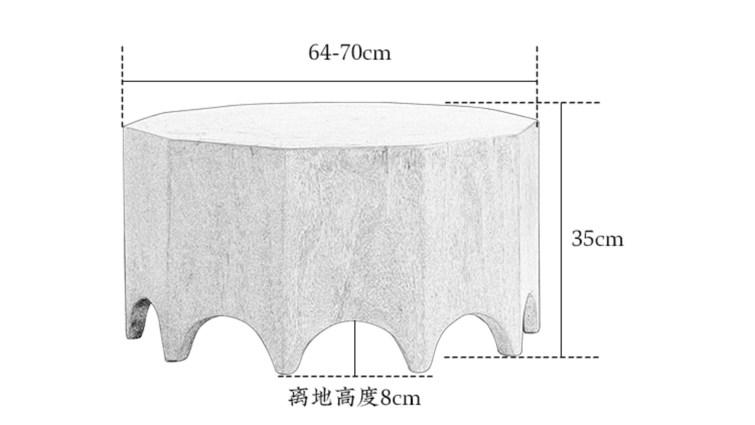 solid wood side table, handcrafted accent table, octagon round table, natural wood furniture, sculptural coffee table, wabi-sabi furniture, minimalist teak side table, artisan wooden table, japanese scandi furniture