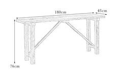 nami console table, long wood table, wabi sabi furniture, japanese minimalist furniture, solid wood entryway table, handcrafted long table, zen furniture, piexlculpt studio, rustic teak console, japanese style hallway table