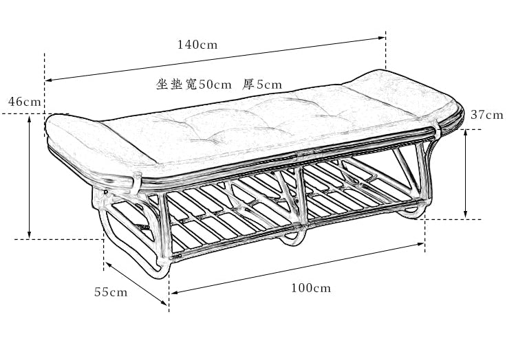 rattan daybed, rattan bench, handwoven rattan furniture, bamboo bench, natural rattan decor, rattan bedroom furniture, artisan rattan furniture, boho rattan bench, handcrafted rattan seating