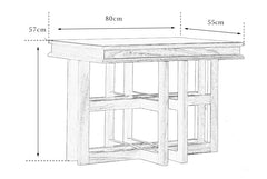 rin square table, solid teak table, wabi sabi furniture, japanese minimalist furniture, handcrafted wood accent table, piexlculpt studio, zen furniture, solid wood tea table, architectural side table, teak display table