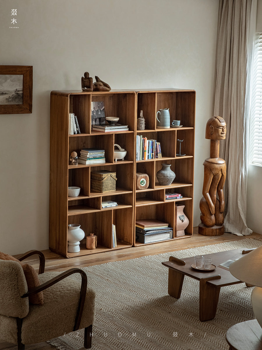 modular shelf, teak bookshelf, stackable furniture, solid wood modular system, teak storage cabinet, mid century shelf, teak modular furniture, handcrafted furniture, minimalist bookshelf, piexlculpt studio