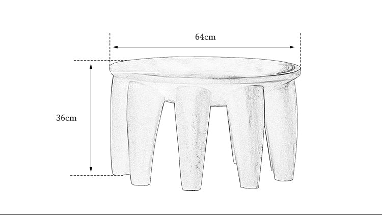 claw coffee table, solid wood coffee table, sculptural wood table, organic form table, handcrafted furniture, wabi sabi furniture, piexlculpt studio, round wooden table, low wood table, designer furniture