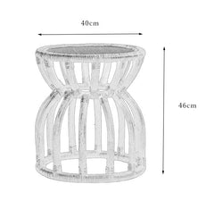 rattan side table, rattan accent table, rattan end table, handwoven rattan furniture, tropical style table, bohemian furniture, small rattan table, wicker round table