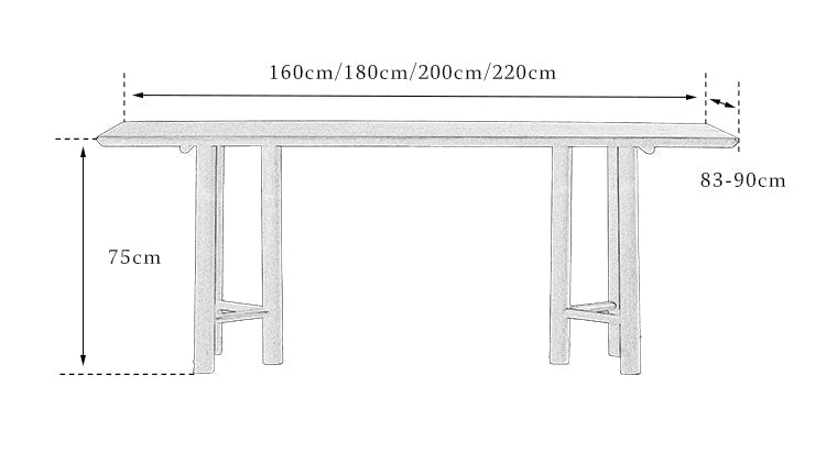 roku dining table, six leg dining table, sculptural wood table, solid wood work table, wabi sabi furniture, piexlculpt studio, japanese minimalist furniture, handcrafted oak table, solid wood rectangular table