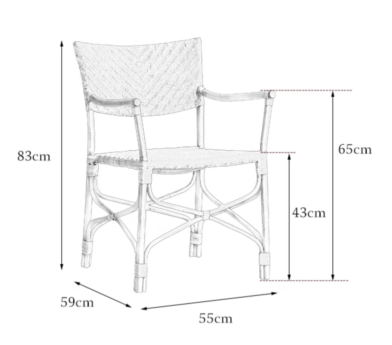 rattan dining chair, rattan armchair, tropical bistro chair, handwoven rattan furniture, natural rattan dining chair, bohemian furniture, rattan patio chair, tropical style chair