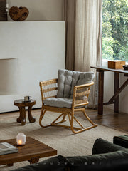 rattan armchair, rattan lounge chair, handwoven rattan furniture, natural rattan chair, outdoor rattan seating, bohemian interior design, handcrafted rattan armchair