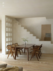 tomo dining table, solid wood dining table, japanese minimalist table, wabi sabi furniture, handcrafted wood table, zen furniture, piexlculpt studio, long oak table, rustic wooden dining table, modern japanese design