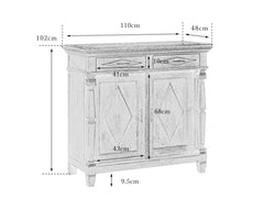 vintage teak cabinet, handcrafted solid wood console, antique style furniture, teak storage cabinet, artisan wood furniture, colonial style sideboard, wabi-sabi furniture, boho teak console, handmade teak cabinet