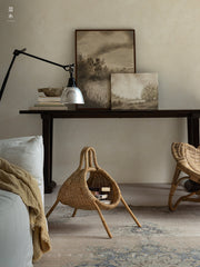 rattan magazine basket, rattan storage holder, handwoven organizer, natural rattan decor, rattan magazine rack, woven home accessories, handcrafted storage basket