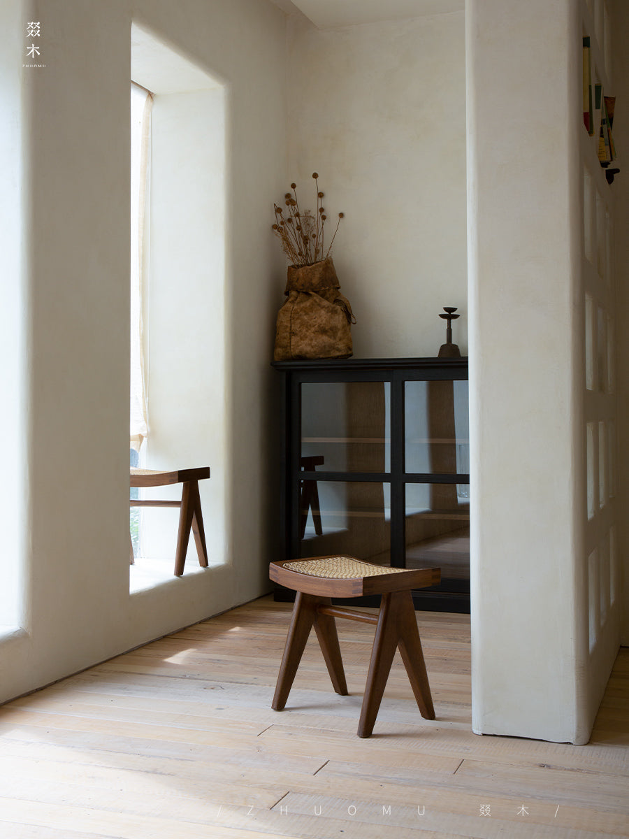 Chandigarh chair, rattan wood furniture, modernist wooden furniture, handwoven armchair, solid wood dining chair, minimalist home decor, mid-century design