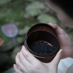bamboo tea caddy, carved bamboo tea canister, leaf pattern tea jar, airtight tea storage, handcrafted tea container, wood engraving art, Piexlculpt Studio, artisan bamboo crafts, japanese tea box, loose leaf storage jar