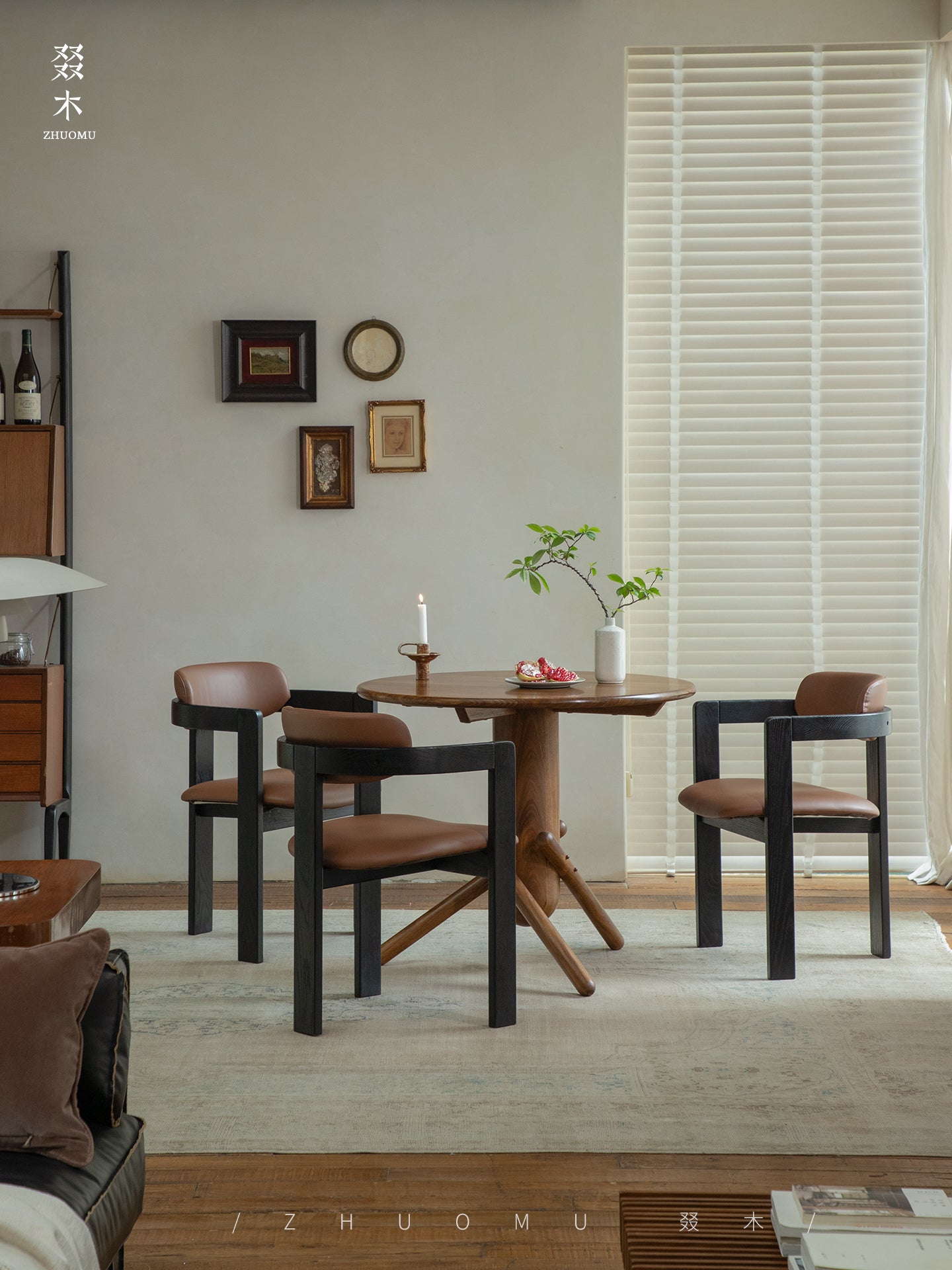 marais dining chair, boucle dining chair, french vintage furniture, mid century dining chair, solid wood chair, upholstered chair, wabi sabi furniture, piexlculpt studio, cozy minimalist furniture, modern farmhouse chair