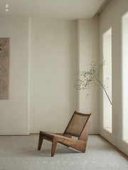 Chandigarh chair, rattan wood furniture, modernist wooden furniture, handwoven armchair, solid wood dining chair, minimalist home decor, mid-century design