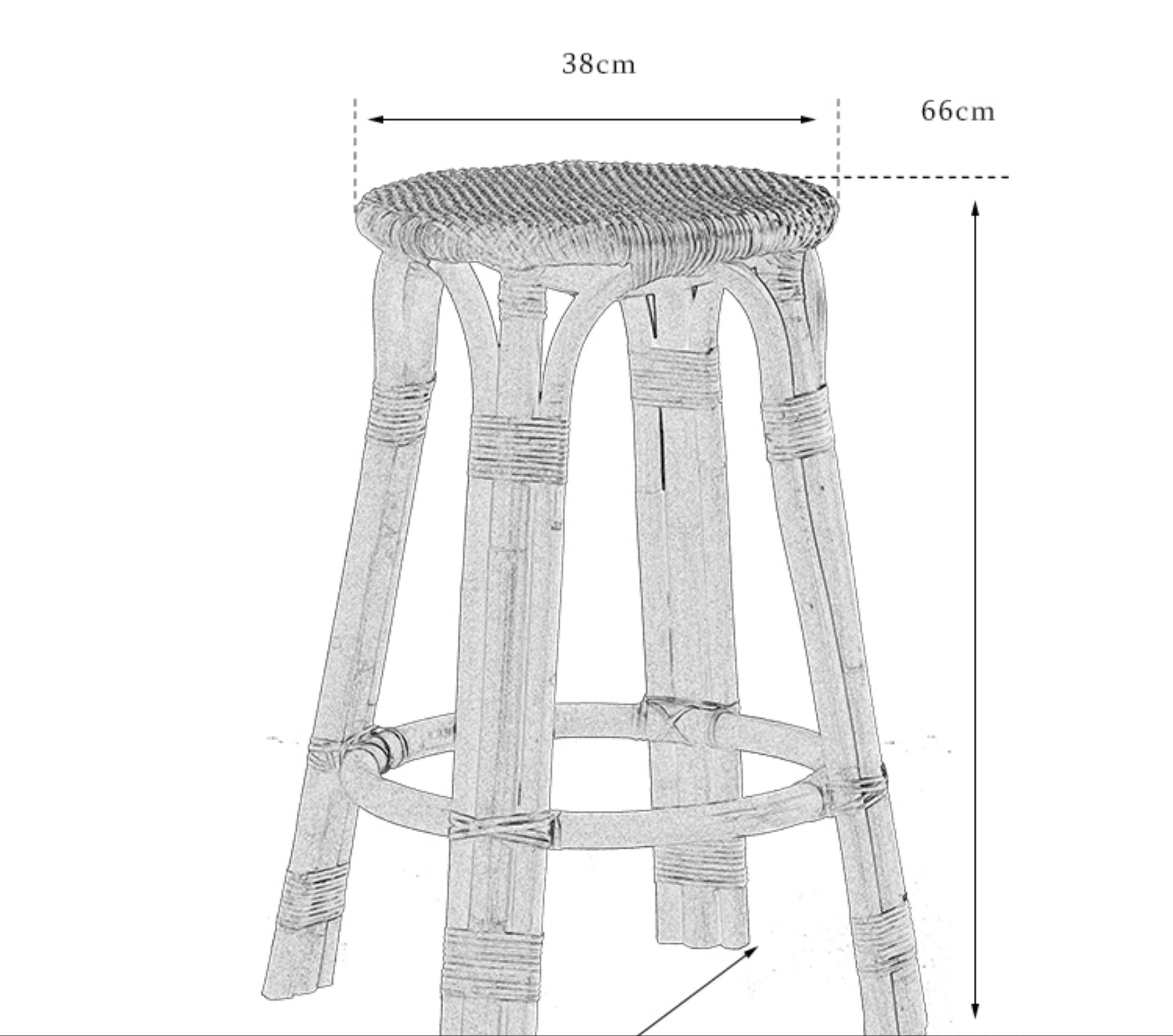 rattan bar stool, rattan high chair, handwoven rattan furniture, natural rattan bar stool, café furniture, handcrafted bar chair, bohemian interior design, artisan rattan stool