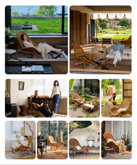 rattan lounge chair, rattan recliner, handwoven chair, natural rattan furniture, designer rattan chair, handmade lounge chair, bohemian home decor