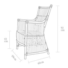 rattan lounge chair, rattan armchair, natural rattan chair, handwoven rattan furniture, tropical lounge chair, wabi-sabi furniture, bohemian furniture, relaxation chair, artisan rattan