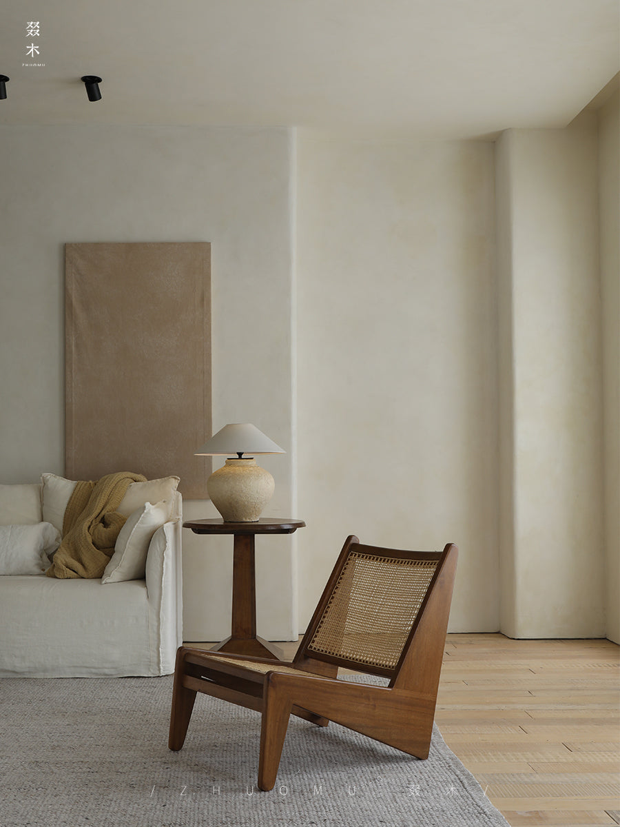 Chandigarh chair, rattan wood furniture, modernist wooden furniture, handwoven armchair, solid wood dining chair, minimalist home decor, mid-century design