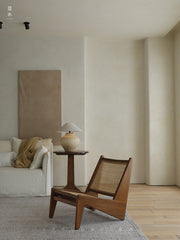 Chandigarh chair, rattan wood furniture, modernist wooden furniture, handwoven armchair, solid wood dining chair, minimalist home decor, mid-century design