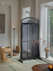 rattan screen, rattan room divider, handwoven privacy screen, vintage rattan furniture, folding rattan partition, natural rattan decor, handcrafted room divider, boho rattan screen, japanese wabi-sabi decor