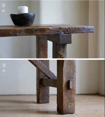 nami console table, long wood table, wabi sabi furniture, japanese minimalist furniture, solid wood entryway table, handcrafted long table, zen furniture, piexlculpt studio, rustic teak console, japanese style hallway table