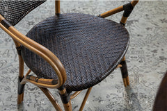 rattan armchair, banana fiber chair, rattan dining chair, handwoven rattan furniture, french café chair, natural rattan seat, bohemian dining furniture, tropical rattan armchair