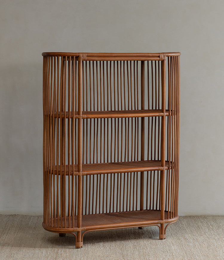 rattan furniture, handwoven rattan shelf, southeast asian furniture, wabi sabi rattan, cane bookshelf, tropical minimalist decor, handcrafted bamboo shelf, natural woven furniture, sustainable home decor, piexlculpt studio