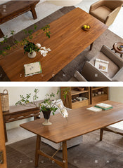 asa dining table, solid teak table, wabi sabi furniture, japanese minimalist dining table, handcrafted wood table, scandinavian furniture, piexlculpt studio, modern teak table, zen interior furniture, long wood dining table