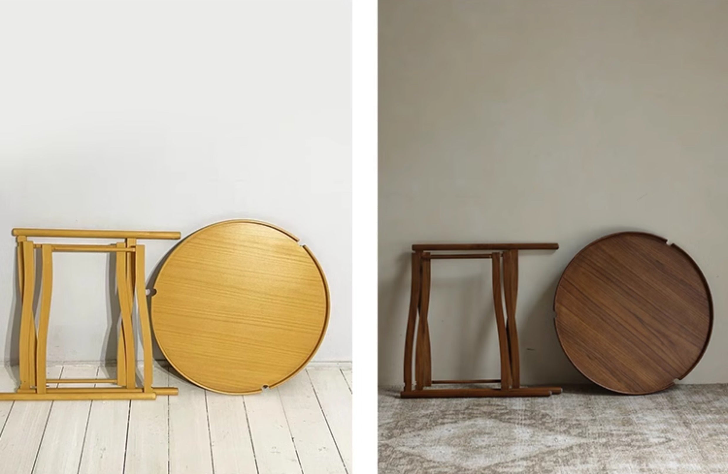 hans tray table, solid wood side table, detachable tea table, nordic style table, handcrafted furniture, piexlculpt studio, minimalist wooden furniture, organic design furniture, solid wood round table