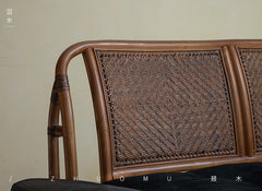 rattan loveseat, rattan sofa, rattan daybed, handwoven rattan furniture, natural rattan couch, double seat sofa, bohemian interior design, handcrafted lounge furniture
