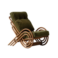 rattan lounge chair, rattan recliner, handwoven rattan chair, vintage rattan furniture, bamboo lounge chair, natural rattan seat, handmade rattan relax chair, boho rattan chair, southeast asian furniture, wabi-sabi decor