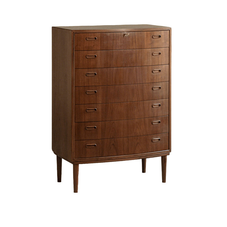 teak dresser, seven drawer chest, mid century furniture, solid teak cabinet, teak chest of drawers, danish modern storage, teak tall dresser, handcrafted wood furniture, piexl sculpt studio