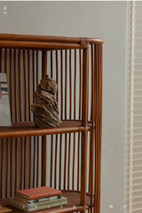 rattan furniture, handwoven rattan shelf, southeast asian furniture, wabi sabi rattan, cane bookshelf, tropical minimalist decor, handcrafted bamboo shelf, natural woven furniture, sustainable home decor, piexlculpt studio