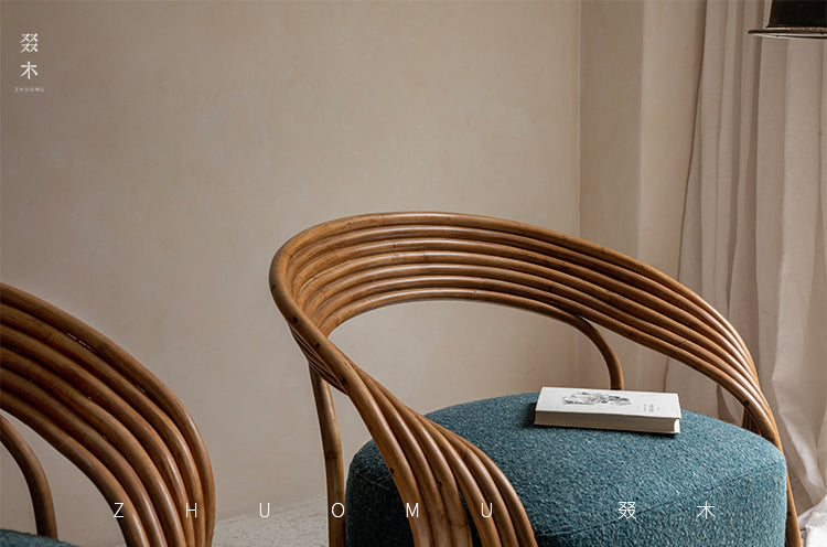 rattan lounge chair, designer rattan chair, handcrafted rattan furniture, modern accent chair, rattan armchair, handmade rattan seat, bohemian furniture, natural interior