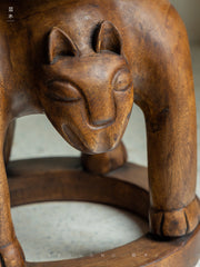 Senufo stool, African wood carving, tribal furniture, hand carved stool, wooden sculpture table, primitive design furniture, solid wood accent stool, piexlculpt