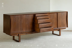 mid century teak sideboard, sliding door cabinet, danish modern credenza, handcrafted teak furniture, solid wood buffet, mcm furniture, minimalist teak console, vintage teak cabinet, artisan wood furniture