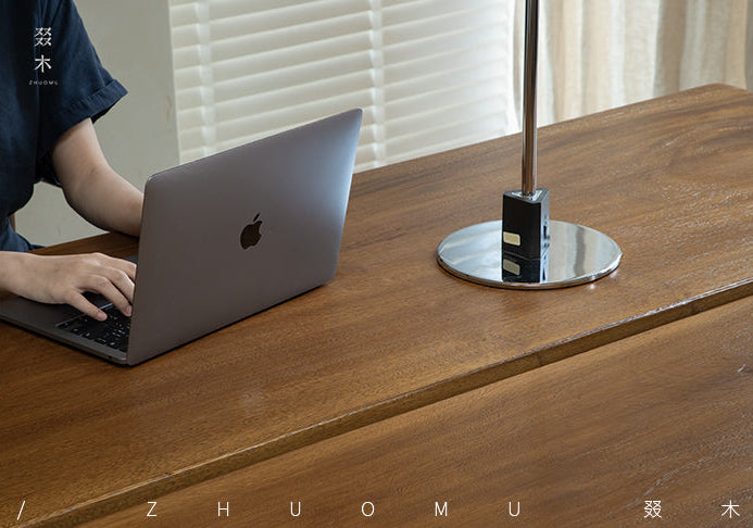 axis table, sculptural desk, solid wood desk, wood work table, modern minimalist furniture, handcrafted furniture, piexlculpt studio, wooden display table, long wooden table, wabi sabi furniture
