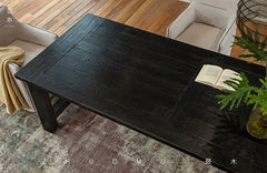 kaze dining table, solid teak table, large wood table, wabi sabi furniture, handcrafted wooden dining table, japanese minimalist table, piexlculpt studio, long teak table, zen furniture, natural wood conference table