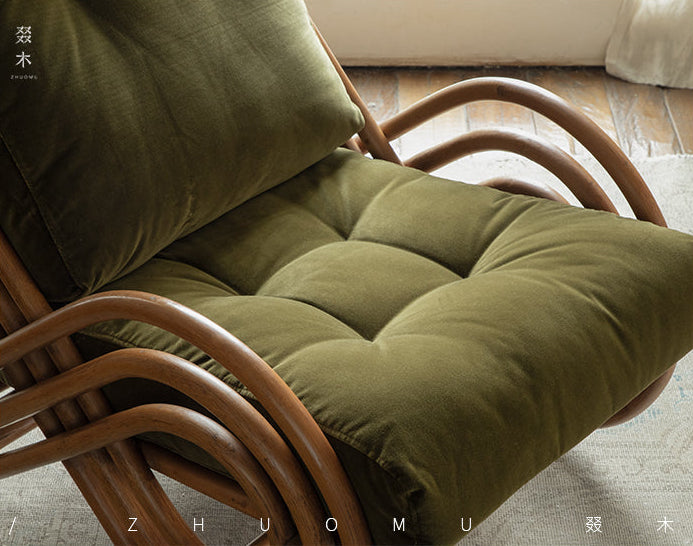 rattan lounge chair, rattan recliner, handwoven rattan chair, vintage rattan furniture, bamboo lounge chair, natural rattan seat, handmade rattan relax chair, boho rattan chair, southeast asian furniture, wabi-sabi decor