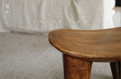 senufo stool, milk stool, african wooden stool, handcarved solid wood stool, wabi sabi furniture, minimalist wood decor, handcrafted accent stool, tribal design furniture, piexlculpt studio, small wood bench