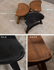 tamu stool, handcarved wooden stool, wabi sabi furniture, minimalist stool, japanese furniture, sculptural wood stool, handmade wooden furniture, accent stool, piexlculpt studio, modern rustic decor