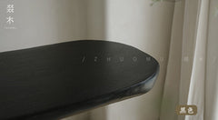 satori console table, sculptural wood table, wabi sabi furniture, zen furniture, piexlculpt studio, solid wood hallway table, organic wood design, handcrafted entry table, japanese minimalist furniture, wood sculpture furniture